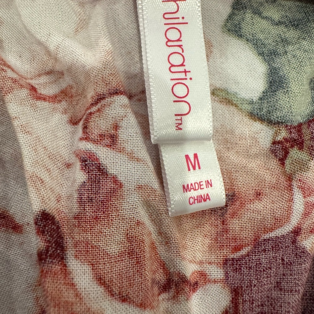 Xhilaration Maroon Floral Jumpsuit - Picture 3 of 4